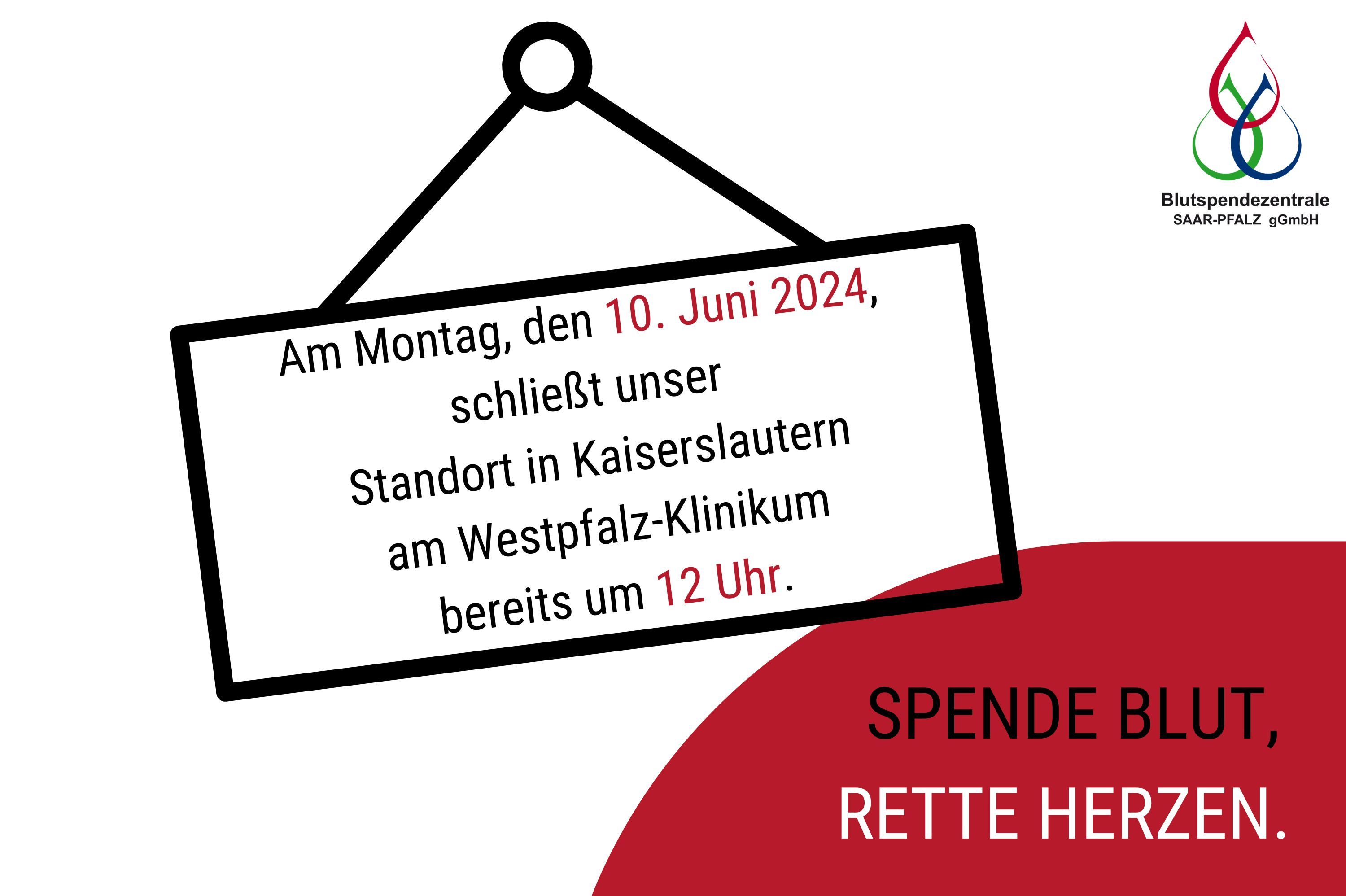 Symbolbild: Schließung des Standorts am Westpfalz-Klinikums am Montag, 10. Juni 2024, bereits um 12 Uhr.  